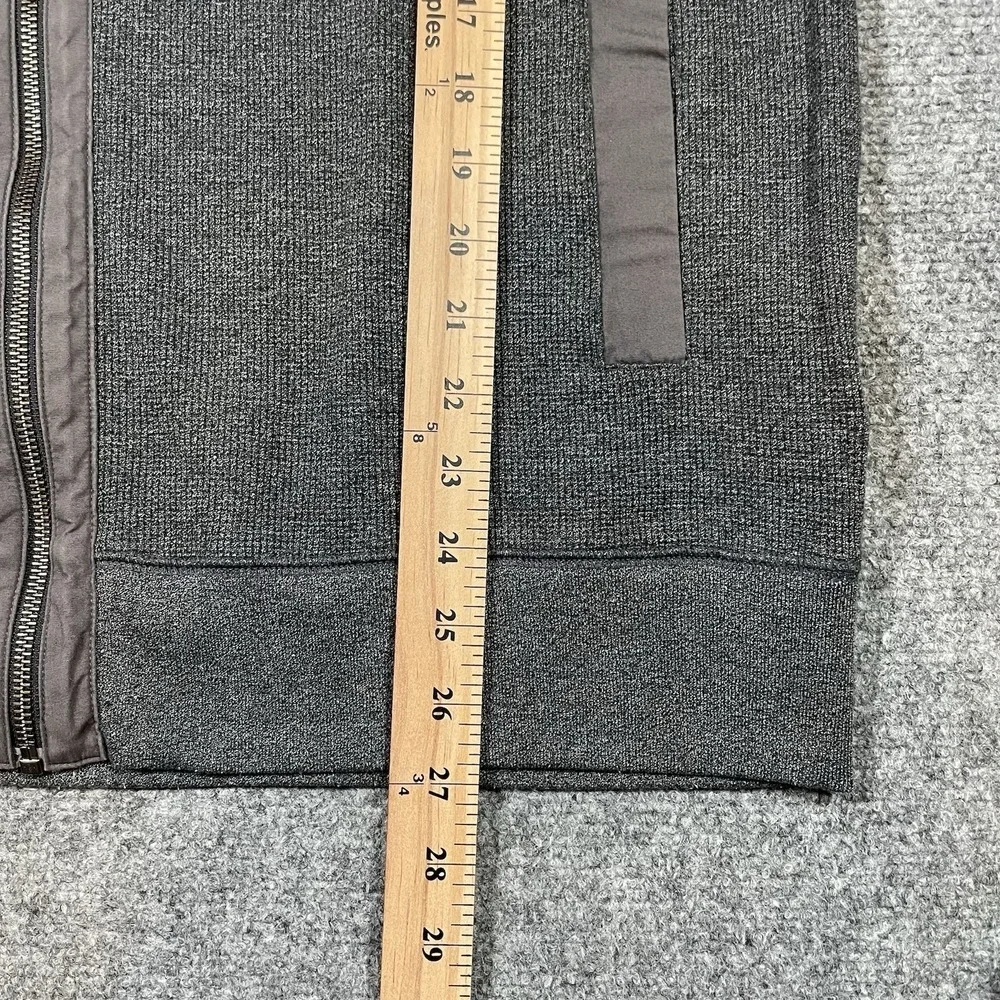 Banana Republic Full Zip Hoodie Mens XL Gray Mixed Media Utility Jacket